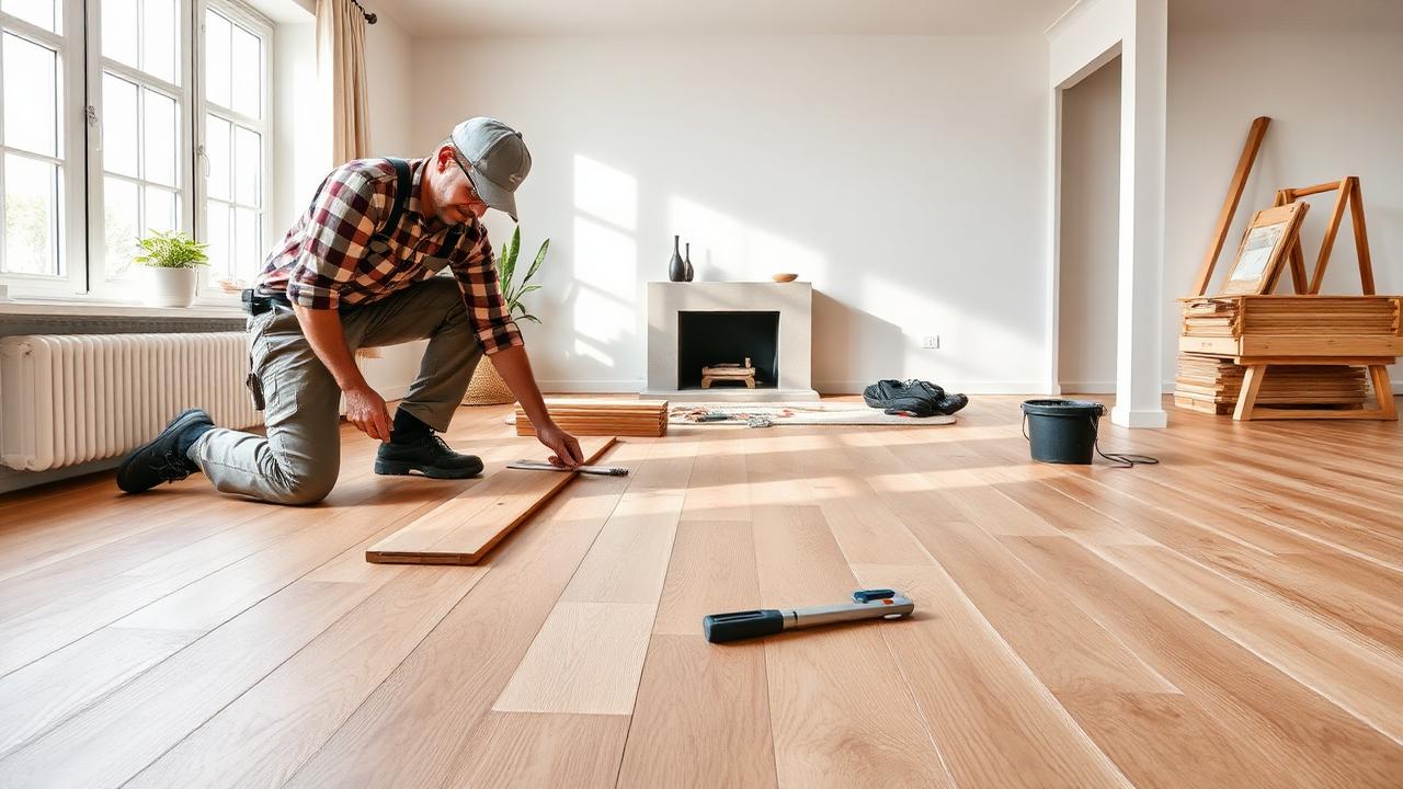 Lattiamateriaalin valinta – moderni olohuone parkettilattialla