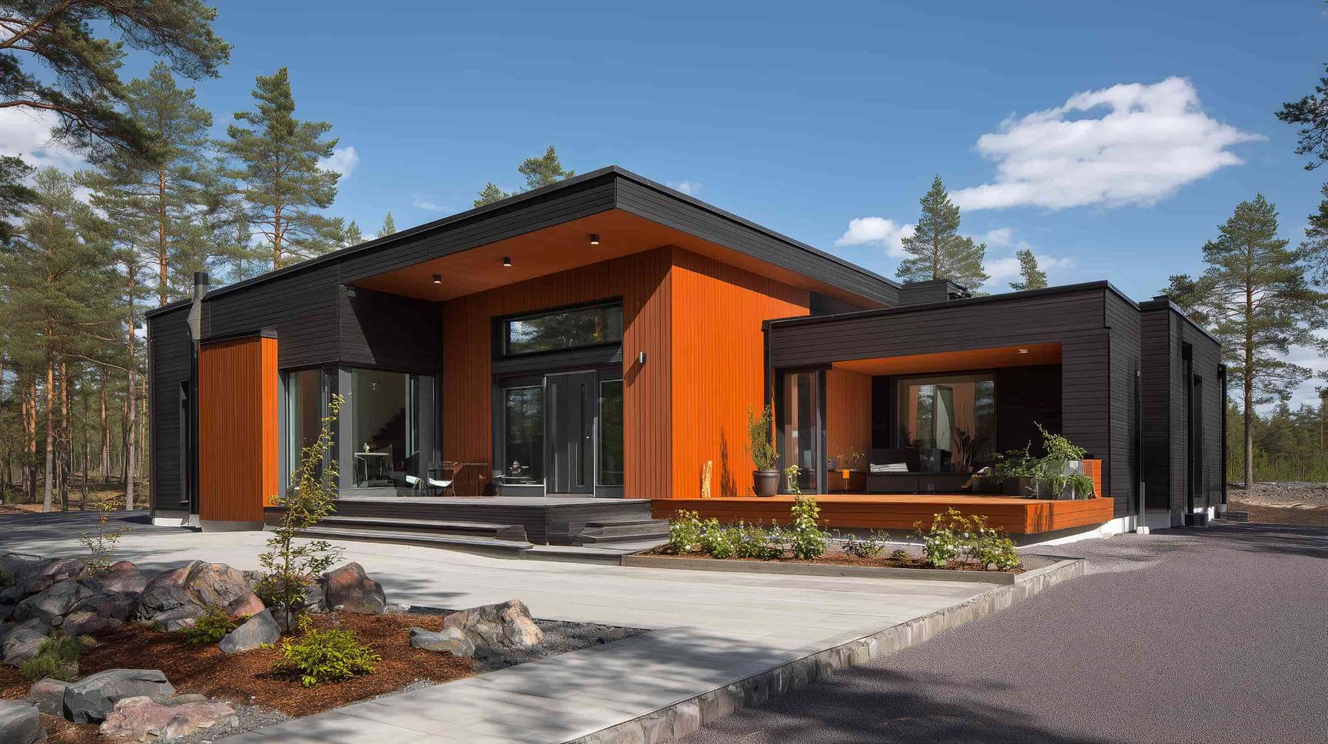 Maalämmön hinta – moderni omakotitalo maalämpöjärjestelmällä