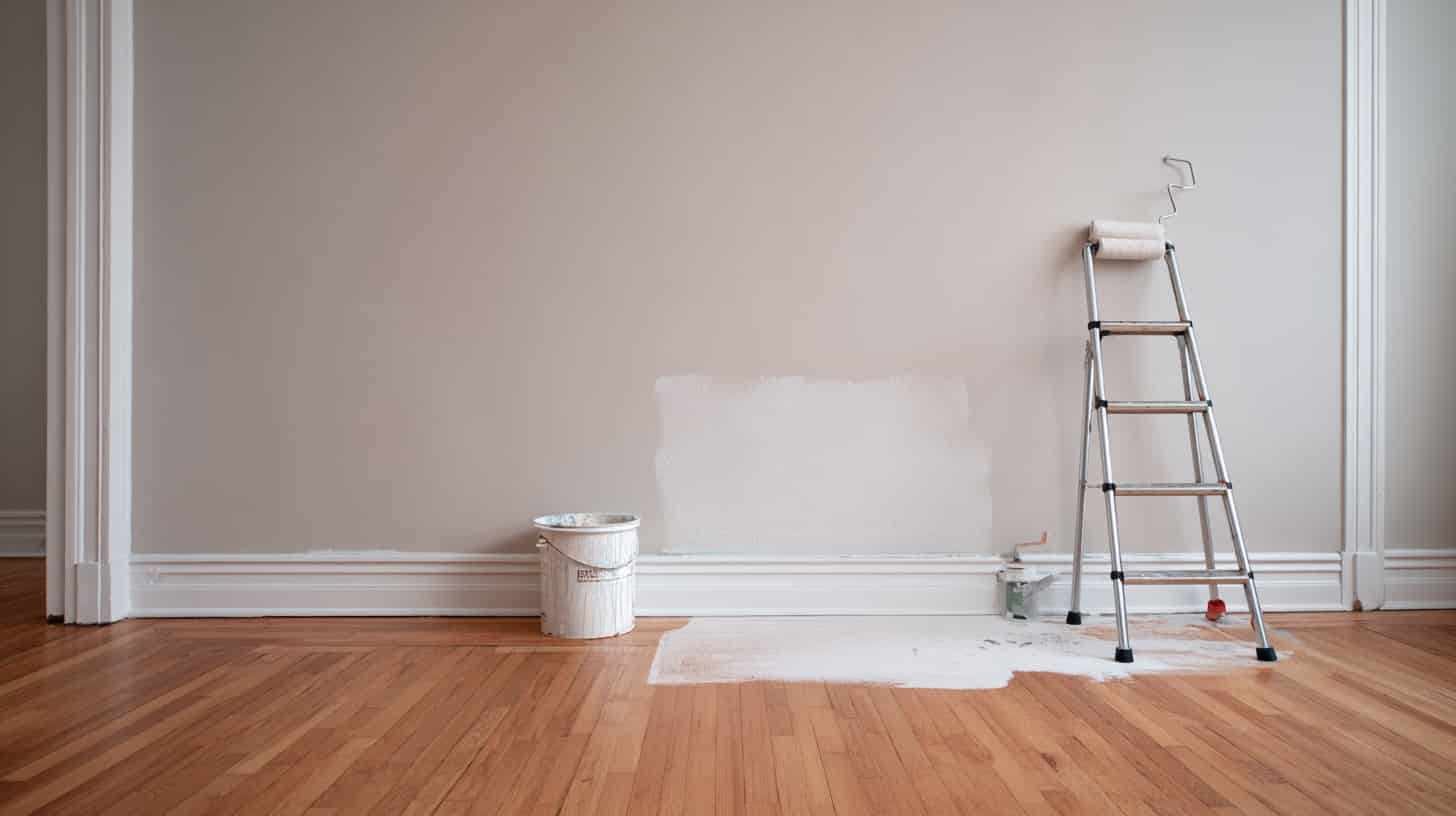 Seinien maalaus vuokra-asunnossa – huone valmisteltuna maalaukseen
