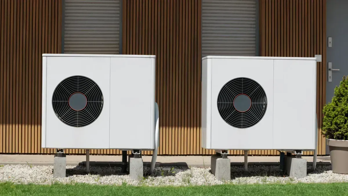 Air-to-water heat pump installation